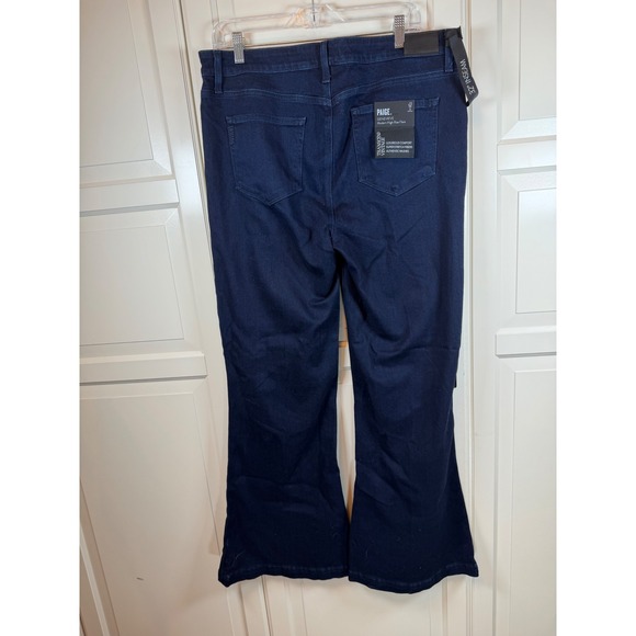 Paige Genevieve Modern High Rise Flare Jeans Dark Wash Transcend Vintage 34x32 - Picture 6 of 8